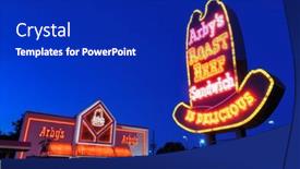  Presentation with modern food - Audience pleasing presentation theme consisting of athens-georgia-may-5 backdrop and a royal blue colored foreground