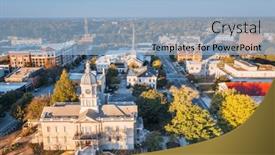  Presentation with dawn - PPT layouts consisting of athens-georgia-usa-at-dawn background and a light blue colored foreground