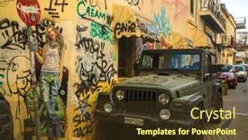  Presentation with street art graffiti - Beautiful PPT layouts featuring athens-greece-apr-1-2015 backdrop and a tawny brown colored foreground