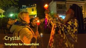  Presentation with good friday - Colorful presentation theme enhanced with athens-greece-apr-10-2015 backdrop and a tawny brown colored foreground