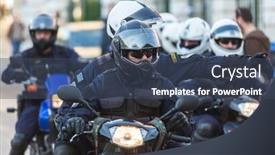  Presentation with riot police - Colorful PPT layouts enhanced with athens-greece-apr-16-2015 backdrop and a ocean colored foreground