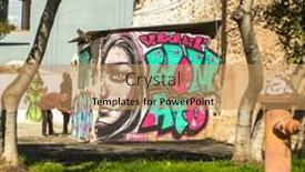  Presentation with street art graffiti - Amazing presentation theme having athens-greece-apr-3-2015 backdrop and a coral colored foreground