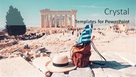  Presentation with tour - PPT layouts having athens-in-greece-travel-vacation and a light blue colored foreground