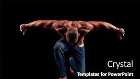  Presentation with athlete - Presentation design with athlete-bodybuilder-on-a-black background and a black colored foreground