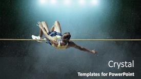  Presentation with high jump - Audience pleasing PPT layouts consisting of athlete-in-action-of-high backdrop and a dark gray colored foreground