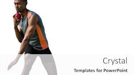  Presentation with athlete - Slide set featuring athlete-man-concentrating-during background and a white colored foreground