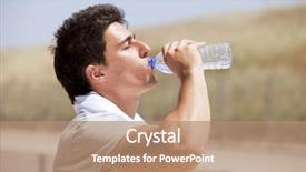  Presentation with tired - PPT theme with ehydrators - athlete man tired background and a coral colored foreground