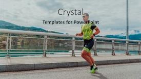  Presentation with marathon - Theme having athlete-running-a-marathon background and a light gray colored foreground