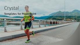  Presentation with marathon - Slide deck featuring athlete-running-a-marathon background and a lemonade colored foreground