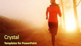  Presentation with latino - Amazing presentation design having athlete running on the road backdrop and a tawny brown colored foreground