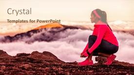  Presentation with achieving goals - Cool new theme with athlete-s-ambition-female-runner backdrop and a cream colored foreground