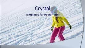  Presentation with mountain help - Colorful slide deck enhanced with athlete wearing helmet and mask backdrop and a  colored foreground