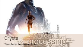  Presentation with athlete - Amazing slides having athlete woman on white mixed media backdrop and a lemonade colored foreground