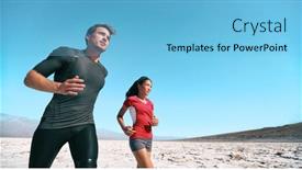  Presentation with athletes - Slide deck with athletes-endurance-training-in-extreme background and a light blue colored foreground