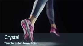  Presentation with athletes - Amazing presentation theme having athletes foot close-up healthy backdrop and a tawny brown colored foreground