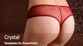  Presentation with body and mind - Amazing slides having athletic body in lace panties backdrop and a  colored foreground