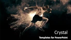  Presentation with smoke - Slides enhanced with athletic-man-sprinter-running background and a black colored foreground
