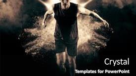  Presentation with smoke - Slide set consisting of athletic-man-sprinter-running background and a black colored foreground