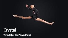  Presentation with young sing woman singing young - Presentation with athletic skill on black background background and a black colored foreground