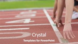  Presentation with track field - Amazing presentation having athletic trainer - close-up side view of cropped backdrop and a coral colored foreground