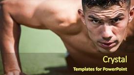  Presentation with athlete - Colorful presentation enhanced with athletic training - shot of a hispanic athlete backdrop and a wine colored foreground