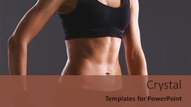  Presentation with solar energy for pumping systems - PPT layouts enhanced with athletic-woman-pumping-up-muscules background and a tawny brown colored foreground