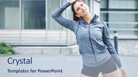  Presentation with athletic injuries and ethnobotanical plants - Beautiful slide deck featuring athletic woman stretching her muscle backdrop and a lemonade colored foreground