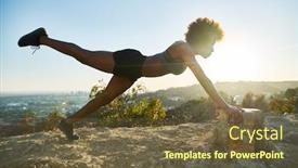  Presentation with los angeles - Audience pleasing theme consisting of athletic-young-african-american-woman backdrop and a tawny brown colored foreground