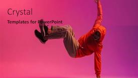  Presentation with neon - Slides consisting of athletic-young-african-man-standing background and a red colored foreground