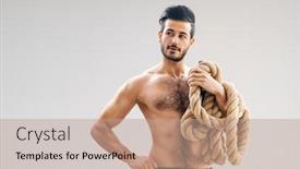  Presentation with crossfit - Audience pleasing slide set consisting of athletic-young-man-doing-crossfit backdrop and a coral colored foreground