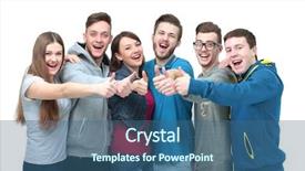  Presentation with success - Slide set with athletics organizations - concept of success - closeup background and a ocean colored foreground