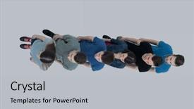  Presentation with team - Beautiful PPT theme featuring athletics organizations - concept of team - varsity backdrop and a  colored foreground