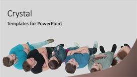  Presentation with modern medicine cardiology concept mixed - Colorful slide set enhanced with athletics organizations - concept of team - varsity backdrop and a light gray colored foreground