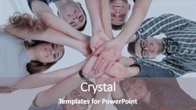  Presentation with diversity students friends happiness concept - Presentation design enhanced with athletics organizations - concept of team and reliability background and a gray colored foreground