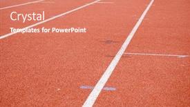  Presentation with tracks - Cool new theme with athletics-tracks to run and jump in competition backdrop and a coral colored foreground