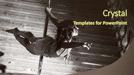  Presentation with pole - Cool new theme with athletisme perche - beautiful brunette dancing backdrop and a  colored foreground