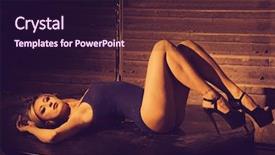  Presentation with pole - Audience pleasing PPT layouts consisting of athletisme perche - beautiful brunette dancing backdrop and a wine colored foreground