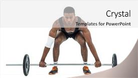  Presentation with lifting weights - Amazing PPT layouts having athletisme perche - bodybuilder lifting heavy barbell weights backdrop and a  colored foreground