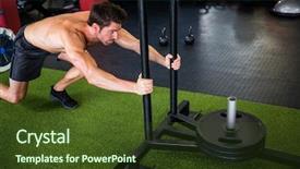  Presentation with low angle view of fictitious - Slide set featuring athletisme perche - high angle view of shirtless background and a  colored foreground