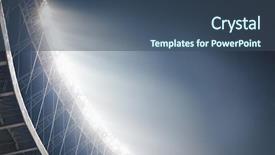  Presentation with stadium - Colorful slide set enhanced with athletisme perche - view of stadium lights backdrop and a ocean colored foreground