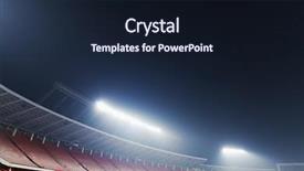  Presentation with stadium - Cool new PPT theme with athletisme perche - view of stadium lights backdrop and a  colored foreground