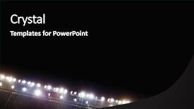  Presentation with night sky plane view - Theme having athletisme perche - view of stadium lights background and a black colored foreground
