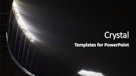 Presentation with night sky plane view - Cool new theme with athletisme perche - view of stadium lights backdrop and a black colored foreground