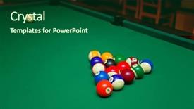 Presentation with billards pool table ready - Amazing presentation theme having pool table set up for start backdrop and a forest green colored foreground