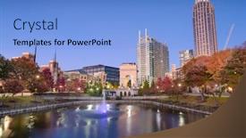  Presentation with atlanta - PPT layouts consisting of atlanta-georgia-usa-city-skyline background and a light blue colored foreground