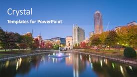  Presentation with atlanta - Presentation design featuring atlanta-georgia-usa-city-skyline background and a teal colored foreground