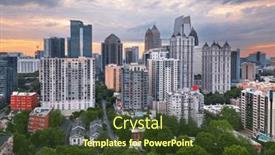  Presentation with atlanta - PPT layouts having atlanta-georgia-usa-cityscape background and a tawny brown colored foreground