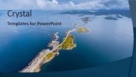  Presentation with road construction - Presentation theme enhanced with atlanterhavsveien been awarded the title background and a  colored foreground