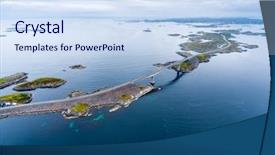  Presentation with road construction - Presentation with atlanterhavsveien been awarded the title background and a  colored foreground