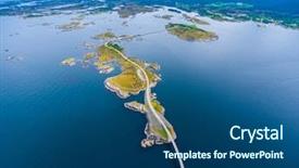 Presentation with road construction - Presentation design featuring atlanterhavsveien been awarded the title background and a  colored foreground